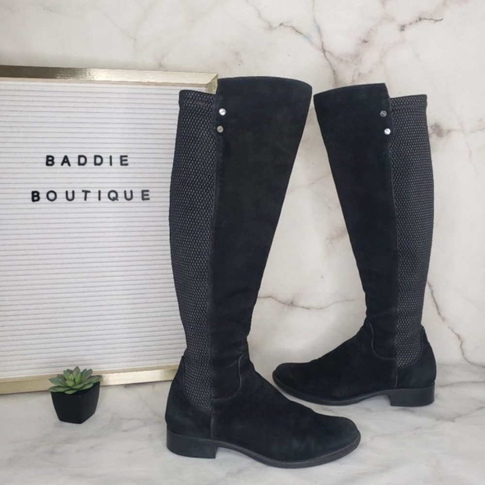 Blondo leather suede knee high boots